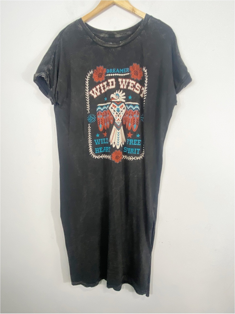 WILD WEST Dreamer Mineral Graphic Dress Large - Picture 3 of 9